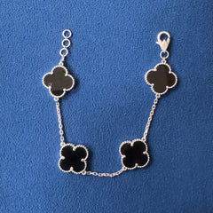 Black Clover Bracelet 18KT White Gold