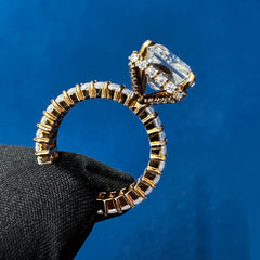 VVS EF Color Radiant Cut Full Eternity Lab Grown Diamond Wedding Ring