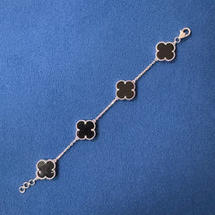 Black Clover Bracelet 18KT White Gold