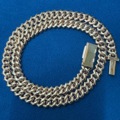 10mm VVS Lab Diamond 10K Rose Gold Miami Cuban link Chain