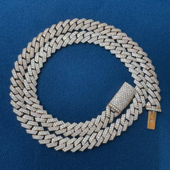 10mm VVS Lab Diamond 10K Rose Gold Miami Cuban link Chain