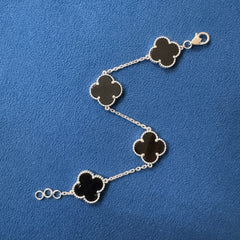 Black Clover Bracelet 18KT White Gold