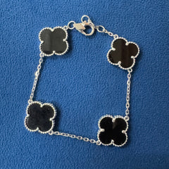 Black Clover Bracelet 18KT White Gold