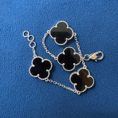 Black Clover Bracelet 18KT White Gold