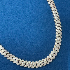 10mm VVS Lab Diamond 10K Rose Gold Miami Cuban link Chain