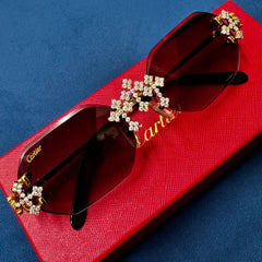Custom Cartier Diamond Cross Glasses – A Fusion of Luxury and Personalized Elegance
