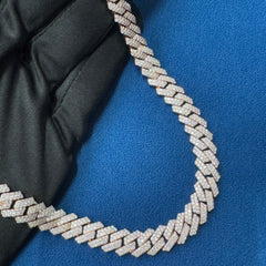 10mm VVS Lab Diamond 10K Rose Gold Miami Cuban link Chain