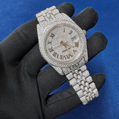 41MM Roman Dial Lab Grown Diamond Watch