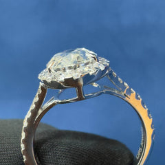 3.0CT Lab Diamond Engagement Ring halo Oval Cut Ring