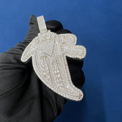 VVS Lab Grown Diamond 10K Gold Custom Logo Pendant