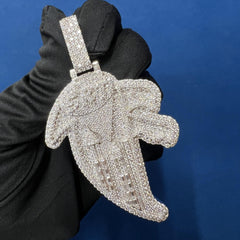 VVS Lab Grown Diamond 10K Gold Custom Logo Pendant