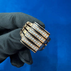 VVS Lab Diamond Engagement Ring For men 14KT Rose Gold Wedding ring