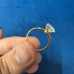 8mm D Colour VVS 2 Cushion Cut Lab Grown Diamond Ring , Solitaire Engagement Ring