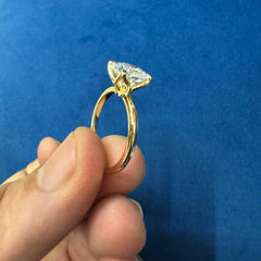 8mm D Colour VVS 2 Cushion Cut Lab Grown Diamond Ring , Solitaire Engagement Ring