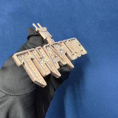 VVS Lab Diamond Custom Name Pendant