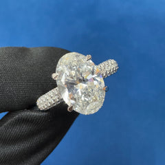 3Ct E VVS Lab Diamond Engagement Ring ,14K Gold Wedding anniversary ring