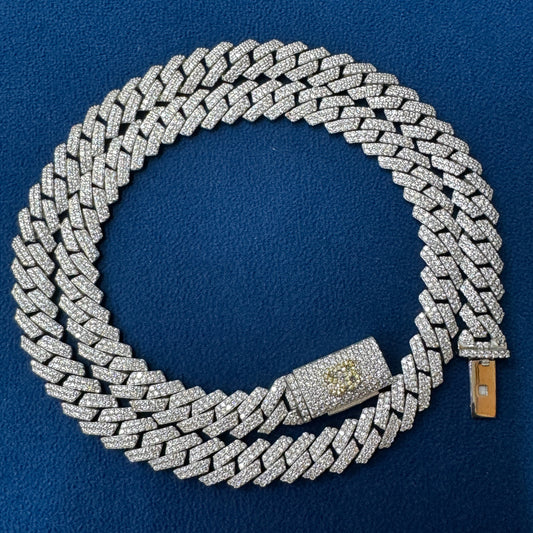 10mm VVS Lab Diamond Custom Lock Miami Cuban link Chain
