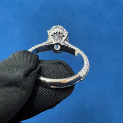 3Ct E VVS Lab Diamond Engagement Ring ,14K Gold Wedding anniversary ring
