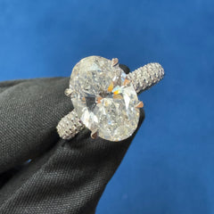 3Ct E VVS Lab Diamond Engagement Ring ,14K Gold Wedding anniversary ring