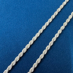 4mm 925 Sterling Silver Vermeil Rope Chain Necklace