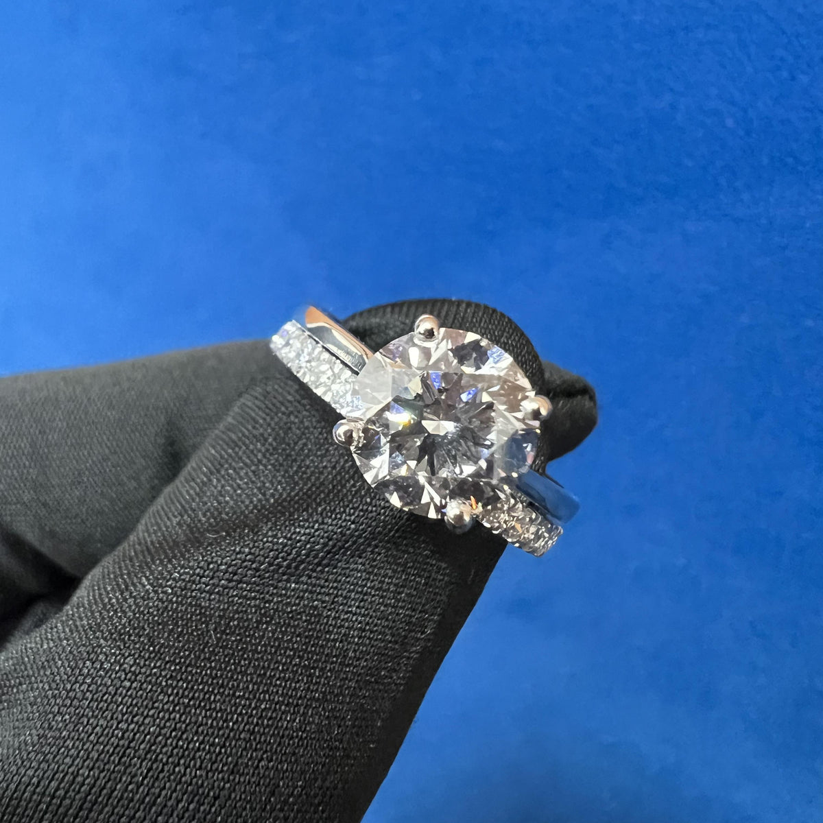 2Ct VVS Lab Diamond Engagement Ring, 14K Gold Bridal Ring set