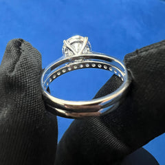 2Ct VVS Lab Diamond Engagement Ring, 14K Gold Bridal Ring set