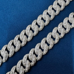 16mm Ice Out Lab Grown Diamond 10K White Gold Custom Miami Cuban Necklace