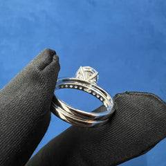 2Ct VVS Lab Diamond Engagement Ring, 14K Gold Bridal Ring set