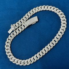 16mm Ice Out Lab Grown Diamond 10K White Gold Custom Miami Cuban Necklace