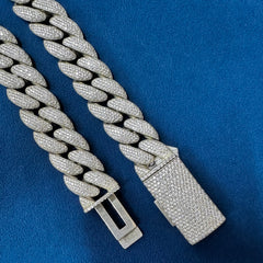 20mm Ice Out Moissanite Diamond Miami Cuban Necklace