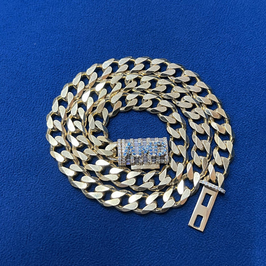 10mm VVS Lab Diamond Custom Lock Miami Cuban link Chain (Copy)