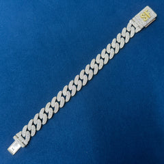 16MM Iced Out Round Lab Diamond Cuban Link Bracelets for Men