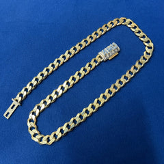 10mm VVS Lab Diamond Custom Lock Miami Cuban link Chain