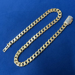 10mm VVS Lab Diamond Custom Lock Miami Cuban link Chain