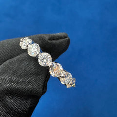 3MM Round Cut VVS lab Diamond Full Eternity wedding Band