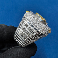 10K Gold Plated Championship Ring for him, Convocation Moissanite Ring for her
