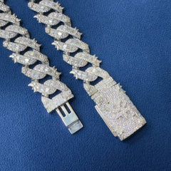 16mm Ice Out Lab Grown Diamond 10K White Gold Custom Miami Cuban Necklace
