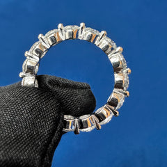 3MM Round Cut VVS lab Diamond Full Eternity wedding Band
