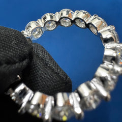 3MM Round Cut VVS lab Diamond Full Eternity wedding Band