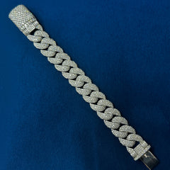 20MM Miami Cuban Link Bracelet , Lab Grown Diamond Bracelet