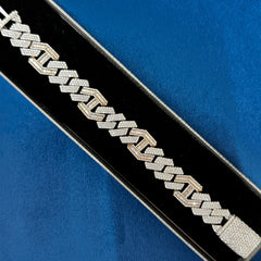16mm VVS Lab Diamond 14K Two Tone Hip Hop Cuban Bracelet