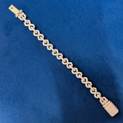 10K White Gold VVS Lab Diamond Infinity Link Bracelet