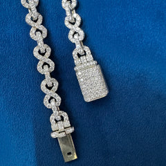 10K White Gold VVS Lab Diamond Infinity Link Bracelet