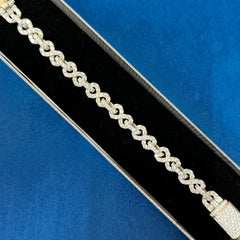 10K White Gold VVS Lab Diamond Infinity Link Bracelet