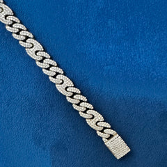 10 MM Iced Out Round Moissanite Miami Cuban Link Bracelets for Men