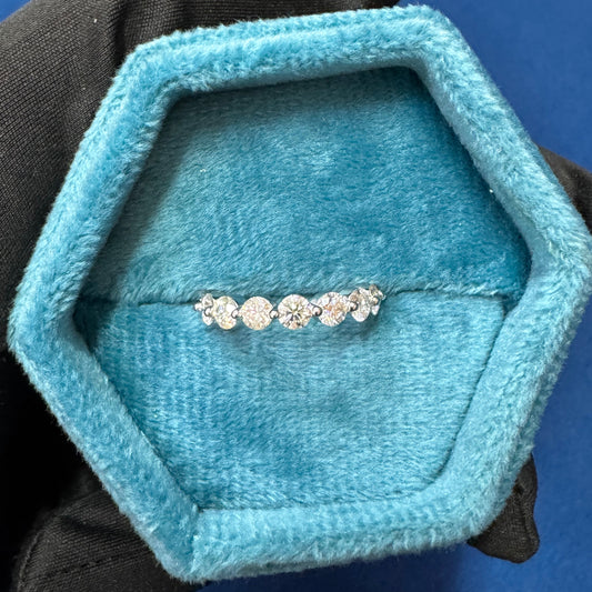 3MM Round Cut VVS lab Diamond Full Eternity wedding Band