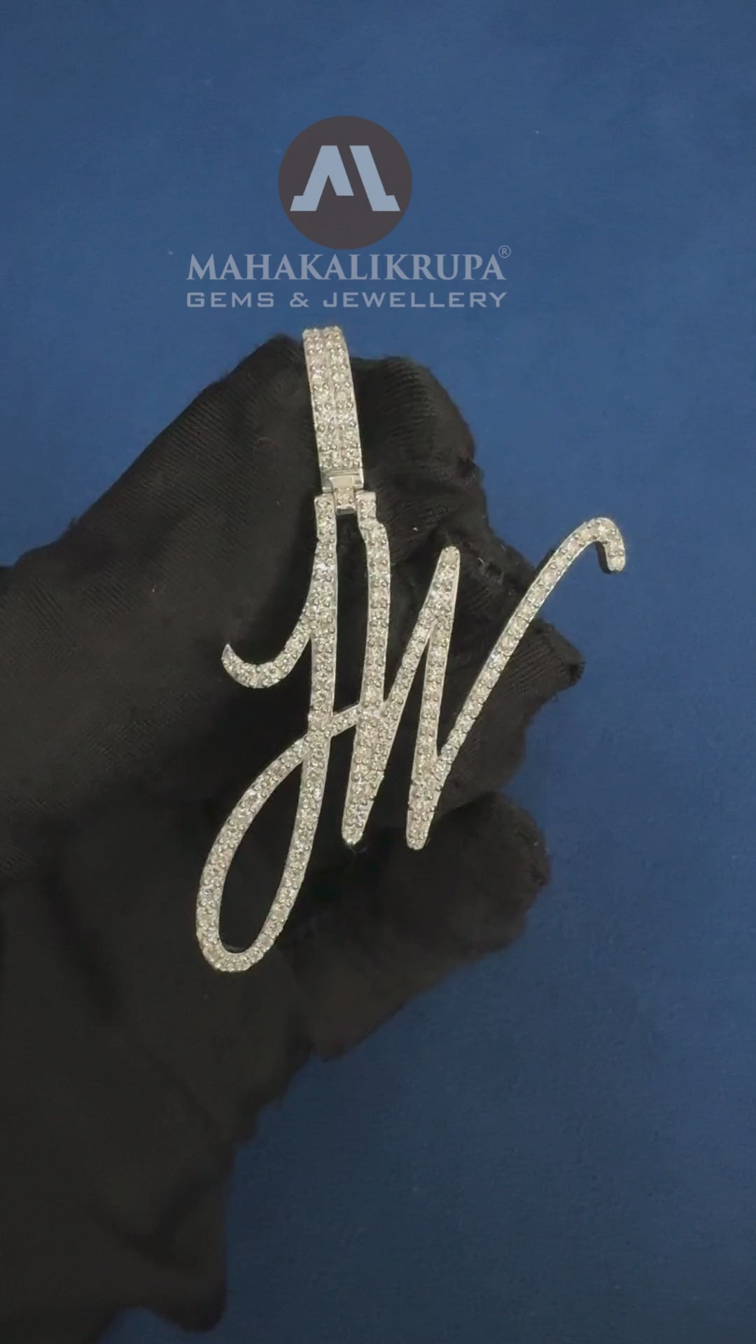VVS Lab Grown Diamond Custom Letter Pendant