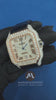 41MM VVS Lab Grown Diamond Black Leather Band Watch