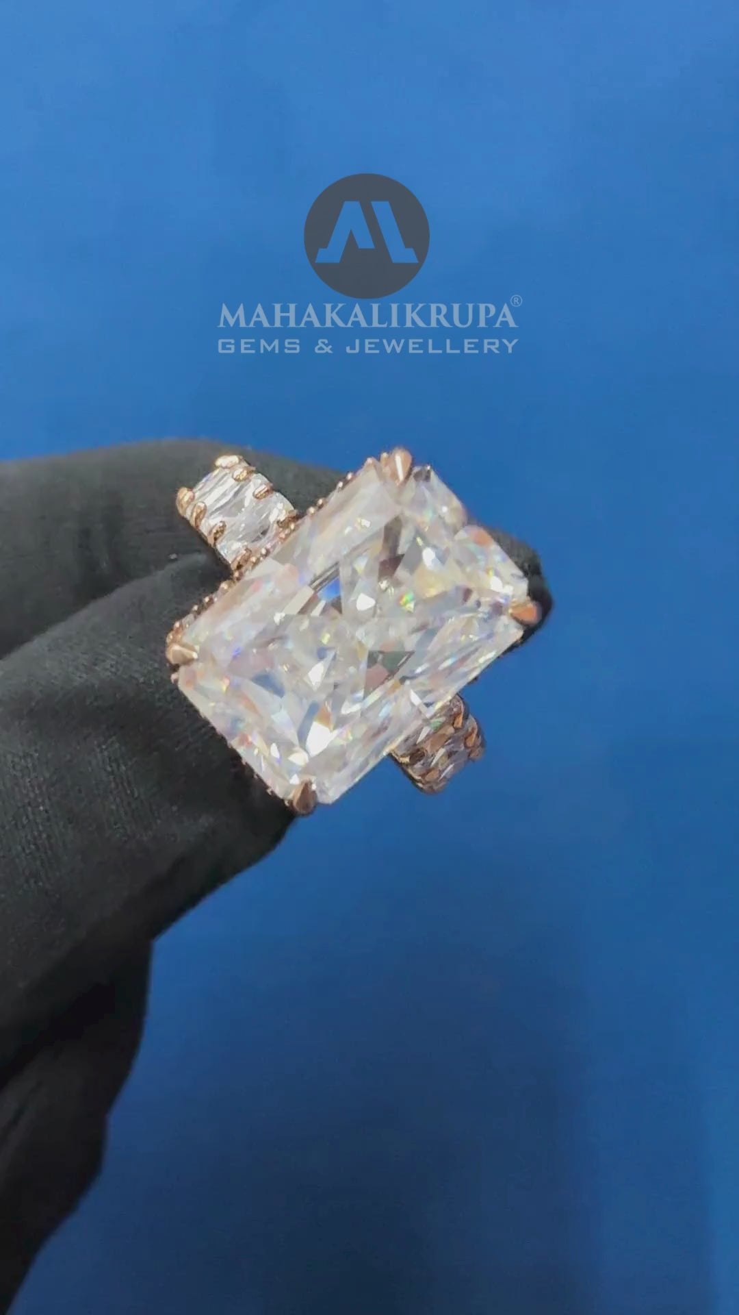 VVS EF Color Radiant Cut Full Eternity Lab Grown Diamond Wedding Ring