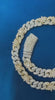15mm Ice Out Lab Grown Diamond 10K White and yellow Gold Custom Miami Cuban Necklace